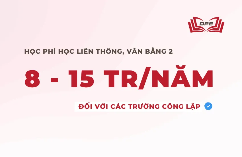 Học phí học liên thông, văn bằng 2 khá thấp 