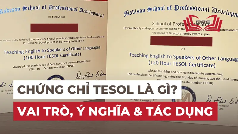 Chứng chỉ TESOL là chứng chỉ gì? Có bao nhiêu loại TESOL?