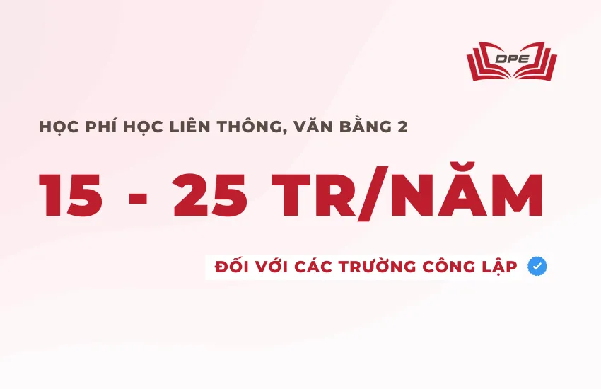 Học phí học liên thông, văn bằng 2